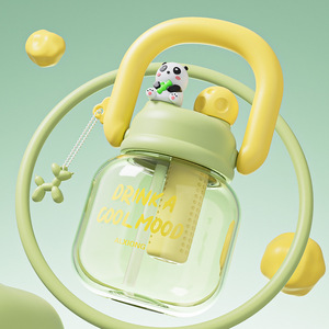 Bouteille d'eau Kawaii <span class=keywords><strong>de</strong></span> 800ml avec chaîne à poignée infuseur, gobelet mignon en plastique sans BPA pour enfants, gobelet <span class=keywords><strong>de</strong></span> sport et <span class=keywords><strong>de</strong></span> voyage - Product Image 2