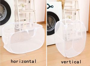 Handy Laundry <b>Collapsible</b> Mesh Pop up Hamper with Wide Opening and Side Pocket Sturdy Foldable for Clothe <b>Storage</b> Promotion Gift - Product Image 2