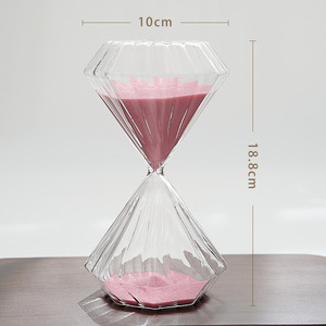 Bán Buôn Hiện Đại Trang Trí Nội Thất Tay Thổi Kim Cương Hình Dạng Sọc Đồng Hồ Cát Đồng Hồ Hẹn Giờ Cho Bàn Cho Nhà & Văn Phòng Trang Trí Nội Thất - Product Image 6