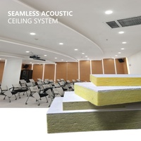 Système de plafond acoustique sans joint en laine minérale, plâtre acoustique, panneaux de plafond acoustique monolithique