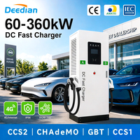 Estación de Carga Rápida para Vehículos Eléctricos Deedian de 60 kW, 120 kW, 240 kW, Alimentada por Energía Solar, CCS2 GBT, OCPP1.6J, Almacenamiento de Energía, Fuera de la Red, OEM