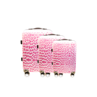 Valise rigide en polycarbonate à imprimé léopard rose pour femme, valise à roulettes avec 4 roues pivotantes, motif personnalisé, bagage à main pour voyage