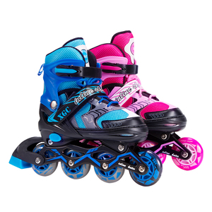 <span class=keywords><strong>Patines</strong></span> en Línea para Niños, Económicos y Populares, <span class=keywords><strong>4</strong></span> <span class=keywords><strong>Ruedas</strong></span>, Marco Ajustable de Aleación de Aluminio, <span class=keywords><strong>Ruedas</strong></span> de PVC con LED - Product Image 5