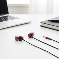 Casque de jeu filaire intra-auriculaire en métal TPE 3,5 mm, écouteurs stéréo confortables avec suppression du bruit, écouteurs musicaux pour PC et téléphone