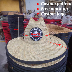 <span class=keywords><strong>Chapeau</strong></span> de paille de plage de sauveteur en herbe naturelle creuse de haute qualité 2026, logo <span class=keywords><strong>personnalisé</strong></span>, large bord, vente en gros, <span class=keywords><strong>chapeau</strong></span> de paille de mer pour hommes - Product Image 4