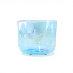 Ciotola Sonora in Cristallo Trasparente Blu, Ciotola Musicale per Percussioni, Yoga, Decompressione, Terapia, Confezione Professionale Jinzhou - Product Image 1
