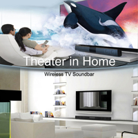 BS-28B, Soundbar untuk TV dengan FM, Speaker Nirkabel Soundbar Sistem Suara Surround Home Theater Koneksi Kartu TF/Aux/RCA