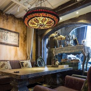 Lámpara Colgante de Vidrio Tiffany LED de 18 Pulgadas, Estilo Europeo y Americano, Hecha a Mano, Soldada con Estaño, Luz Blanca Cálida Suave, Voltaje Universal, 2 Años de Garantía - Product Image 4