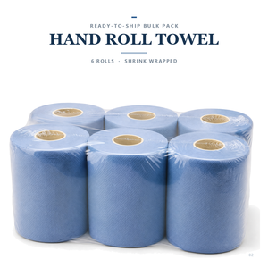 Blue Embossed Standard <b>Roll</b> Eco-Friendly Disposable Soft <b>Toilet</b> Paper Absorbent Recycled Pulp - Product Image 6