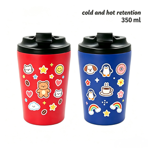 Tazza da <span class=keywords><strong>Caffè</strong></span> Personalizzata in Acciaio Inox 304 con Rivestimento in Polvere, Isolamento Sottovuoto, Tumbler da Viaggio, Coperchio Antigoccia, per Uso Quotidiano del <span class=keywords><strong>Caffè</strong></span> - Product Image 1