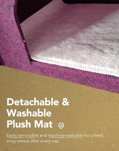 บ้านแมวแบบโมดูลาร์ผ้าสักหลาดกันเสียงที่ปรับแต่งได้เต็มที่ สำหรับแมวในบ้าน ที่หลบซ่อนที่เงียบสงบ - Product Image 3