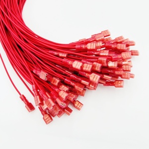 Op maat gemaakte voor-geïsoleerde vorkterminal-aansluitkabel, rood-zwart, elektrische jumperkabel voor bedieningspaneelbedrading - Product Image 2