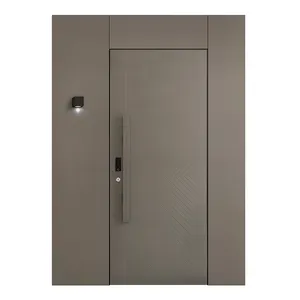 Sunhohi hiện đại bên ngoài an ninh biệt thự kim loại nhập cửa nhôm bọc thép chính thiết kế cổng trong cửa duy nhất cho nhà - Product Image 1