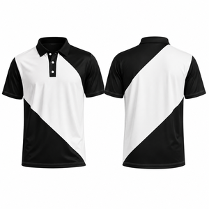 Camiseta de Golf Personalizada con Bloques de Color para Hombre, de Secado Rápido y Elástica, Fabricante de Ropa de Golf OEM ODM de Marca Privada - Product Image 4