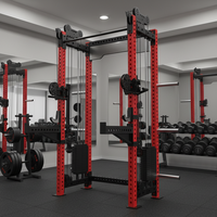 Equipo de Gimnasio, Máquina Multifuncional de Entrenamiento con Pesas, Rack de Potencia de Acero con Sistema de Cables, Uso Comercial