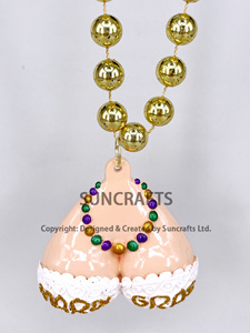 Collar de cuentas de Mardi Gras Medallón de cara de comedia <span class=keywords><strong>y</strong></span> tragedia para Mardi Gras Carnival Throws PST2236/1233 - Product Image 5