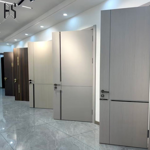 Pintu Ayun Kayu Interior Ramah Lingkungan Bebas Formaldehida Tahan Air Kedap Suara untuk Apartemen Kamar Tidur Pintu Datar Kayu - Product Image 1