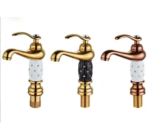 colorful brass jade small coloured cheap taps tap mixers bathroom marble basin mixer faucet