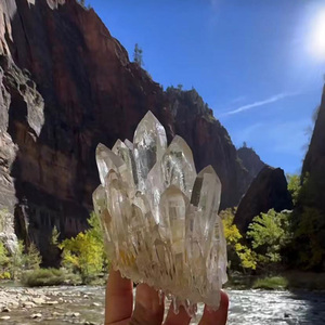 Cụm tinh thể thạch anh trong suốt bán buôn, cụm tinh thể thạch anh thô, cụm tinh thể chữa bệnh - Product Image 2