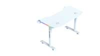 Bureau de jeu réglable en hauteur à moteur unique BEISIJIE AY-Y, table en fibre de carbone RGB avec RAZOR et base en T