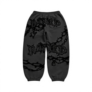 Custom Vintage Mud Wash Denim Pants Distressed Heavy Ripped Hole Wide Leg <b>Elastic</b> <b>Waist</b> <b>Jeans</b> Men Fashion Baggy OEM Service - Product Image 1