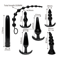 SacKnove vente en gros de jeux Bdsm pour couples adultes masseur de prostate ensemble de 7 pièces de perles vibrantes godemichet Anal doux jouets sexuels anaux