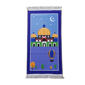 <span class=keywords><strong>Alfombra</strong></span> de Oración <span class=keywords><strong>Infantil</strong></span> de Poliéster Moderno Islámico con Diseño de Rompecabezas, <span class=keywords><strong>Lavable</strong></span>, para Uso Doméstico, Regalo de Eid, 48x90cm - Product Image 2