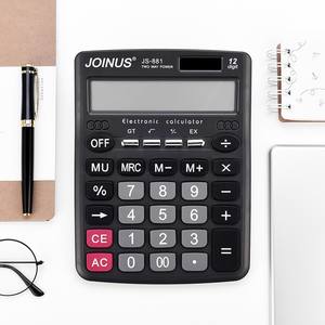 Calculadora Electrónica Joinus Js-881 de 12 Dígitos, Alimentada por Energía Solar, Tipo Financiero para Oficina, Color Negro - Product Image 4