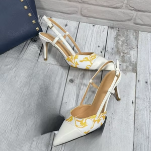 Zapatos de Tacón Alto Personalizados de Alta Gama para Mujer, Elegancia Clásica, Punta en Pico Negra, Zapatos de Verano a la Moda - Product Image 2