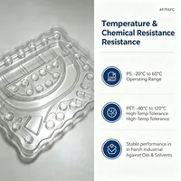 Plateau alvéolé personnalisé en PS/PET à cavités profondes et fentes séparées, insert en plastique pour boîte de pièces détachées et électronique grand public, 3 mm
