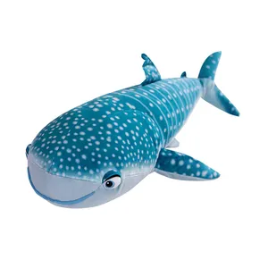 蓝鲸毛绒玩具栩栩如生海洋动物美丽设计定制鲸鱼毛绒玩具