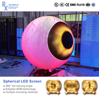 Écran LED sphérique RX en promotion, affichage LED en forme de globe P1.8 P2.5, signalisation numérique vidéo LED pour publicité commerciale en intérieur