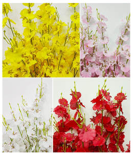 Orquídea de Corazón Amarillo, Flor de Seda, Flor Seca de Plástico, Cinco Ramas Grandes, Cabeza Amarilla, Ramo Decorativo, Ramo Artificial - Product Image 4
