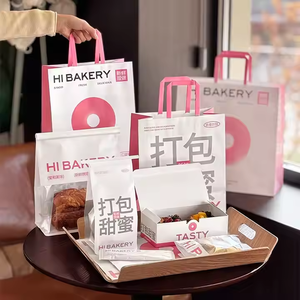 Tùy chỉnh in Túi giấy Kraft tái chế của người mua sắm có tay cầm chất lượng cao cho Pizza & bao bì sữa kích thước màu tùy chỉnh - Product Image 6