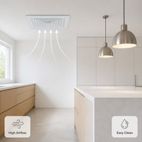 Ventilateur d'extraction de plafond carré 24 pouces à haut débit d'air pour salle de bain, douche et cuisine