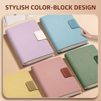 Carnet A5 en similicuir à feuilles mobiles, reliure collée, logo personnalisé, cadeau d'entreprise, carnet de notes de bureau