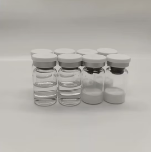 Flacons en verre transparents stériles à bouchon serti avec des bouchons scellés en aluminium blanc mat |   Poudre lyophilisée en vrac et produits pour le visage - Product Image 1