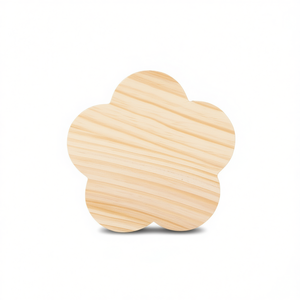 Base in Legno Ilan a Forma di Fiore di Prugna, 10cm, Spessore 5mm, per Artigianato e Fai-da-Te - Product Image 1