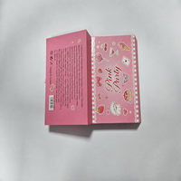 Palette de maquillage vide à imprimé dessin animé rose vif, mignonne et fantaisiste, pour la conception de produits de la gamme Indie Beauty