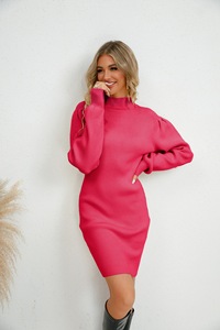 2023 Round Neck New Fashion Autumn Winter Paired Inside Knitted <strong>Dress</strong> - Product Image 4