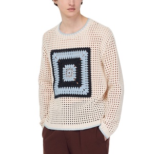 Cainan เสื้อสเวตเตอร์ถักโครเชต์สำหรับผู้ชายผ้าฝ้ายแขนยาวลำลองออกแบบได้ตามที่ต้องการ - Product Image 1