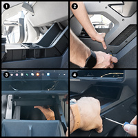 Organisateur de console centrale inférieure pour Cyber Truck 2024 2025 2026, insert de plateau de rangement double couche sur mesure, boîte de rangement