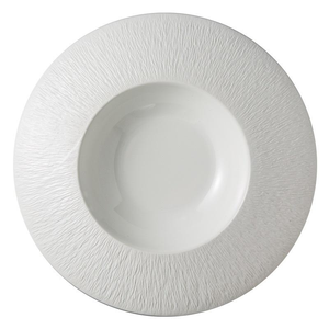 11 Inch Embossing White Round Soup Bowl for Restaurant Porcelain Black Wedding Deep Dish Soup Bowls Ceramic Kitchen <b>Dinnerware</b> - Product Image 5