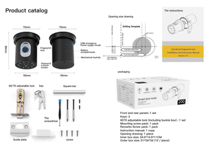 BBdhome 70Mm Duy Nhất Chốt Cửa Bằng Gỗ Ứng Dụng Vân Tay Mật Khẩu Keyless Điện Tử Vòng Thông Minh Núm Khóa - Product Image 6