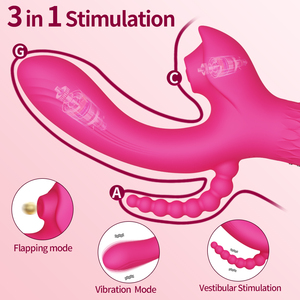 Thở hổn hển rabbit rung 3 trong 1 kích thích vỗ tình dục Vibrator đồ chơi cho nữ - Product Image 2