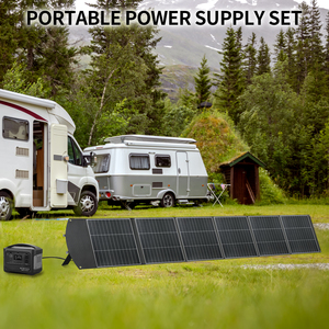 Panel Solar Portátil Plegable de 400W 40V, Estándar Europeo, Material de Aviación Polimérico Anti-Grietas, para Camping, Senderismo y Caravanas - Product Image 5