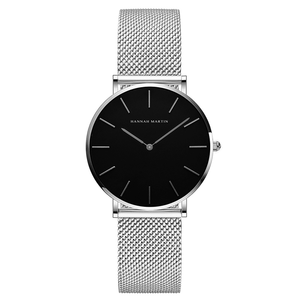Montre HANNAH MARTIN, fabrication sur mesure, logo personnalisé, acier inoxydable, montre-bracelet pour femmes, minimaliste, ultra-fine, quartz, montres pour femmes - Product Image 5