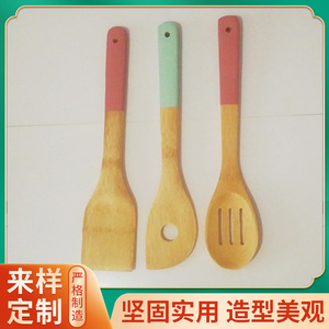 Juego de espátulas de bambú de 6 piezas, utensilios de cocina antiadherentes para sartenes y ollas, solo lavar a mano - Product Image 5
