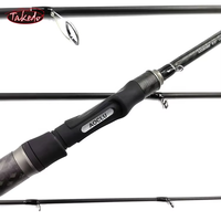 Canne à pêche TAKEDO IM7 100% 30T Carbon 4 Sections Spinning et 7 'Baitcasting ML Power pour la pêche en eau douce salée