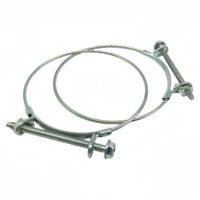 Colliers de serrage pour tuyaux à tube unique standard, personnalisés en gros, en acier inoxydable, métal galvanisé, à ressort de torsion
